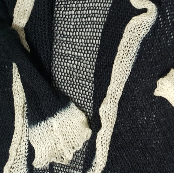 Viviana Uchitel Cardigan Navy Blue and Cream Color - Picture 6 of 7